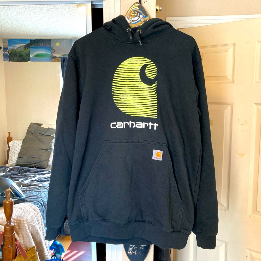 Carhartt Men’s Hoodie Rain Defender Sweatshirt Loose Fit Size Medium
